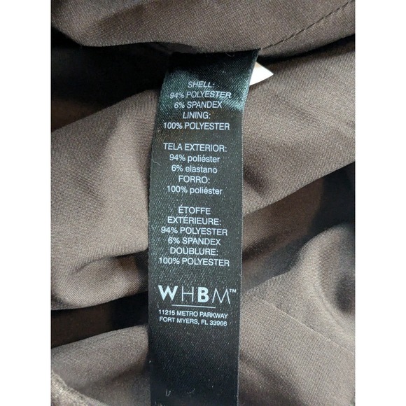 WHBM Brown Faux Suede Long Sleeve Zip Front Moto Jacket Size 2 - Picture 6 of 9